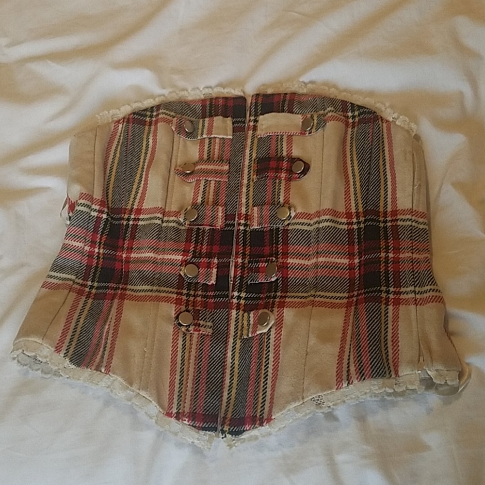 Plaid H&M corset size 10